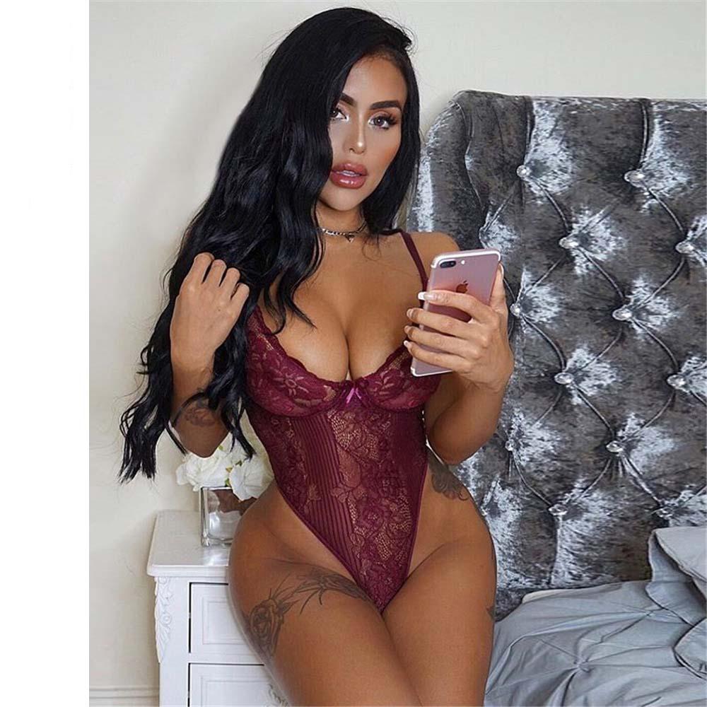 Lace Transparent Women's Bodysuit