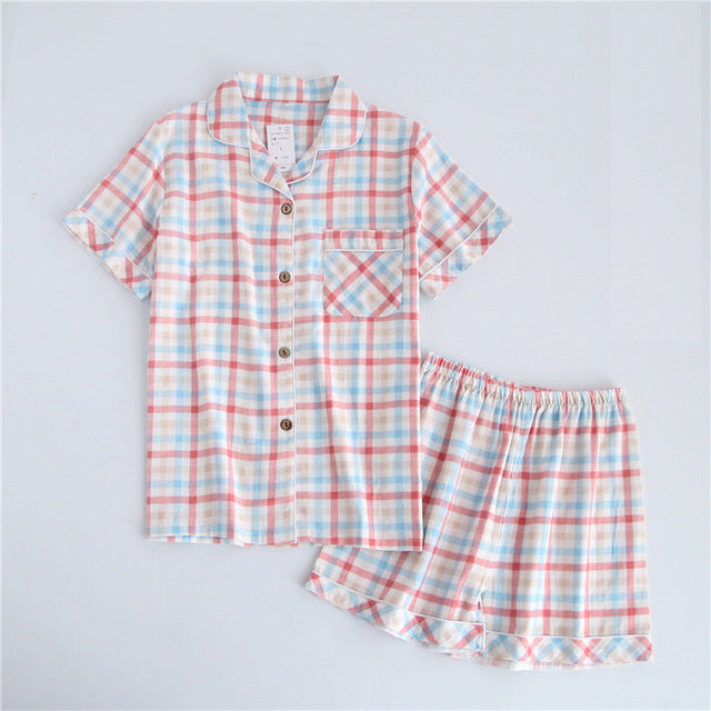 Cotton Short Sleeve Pajamas Women