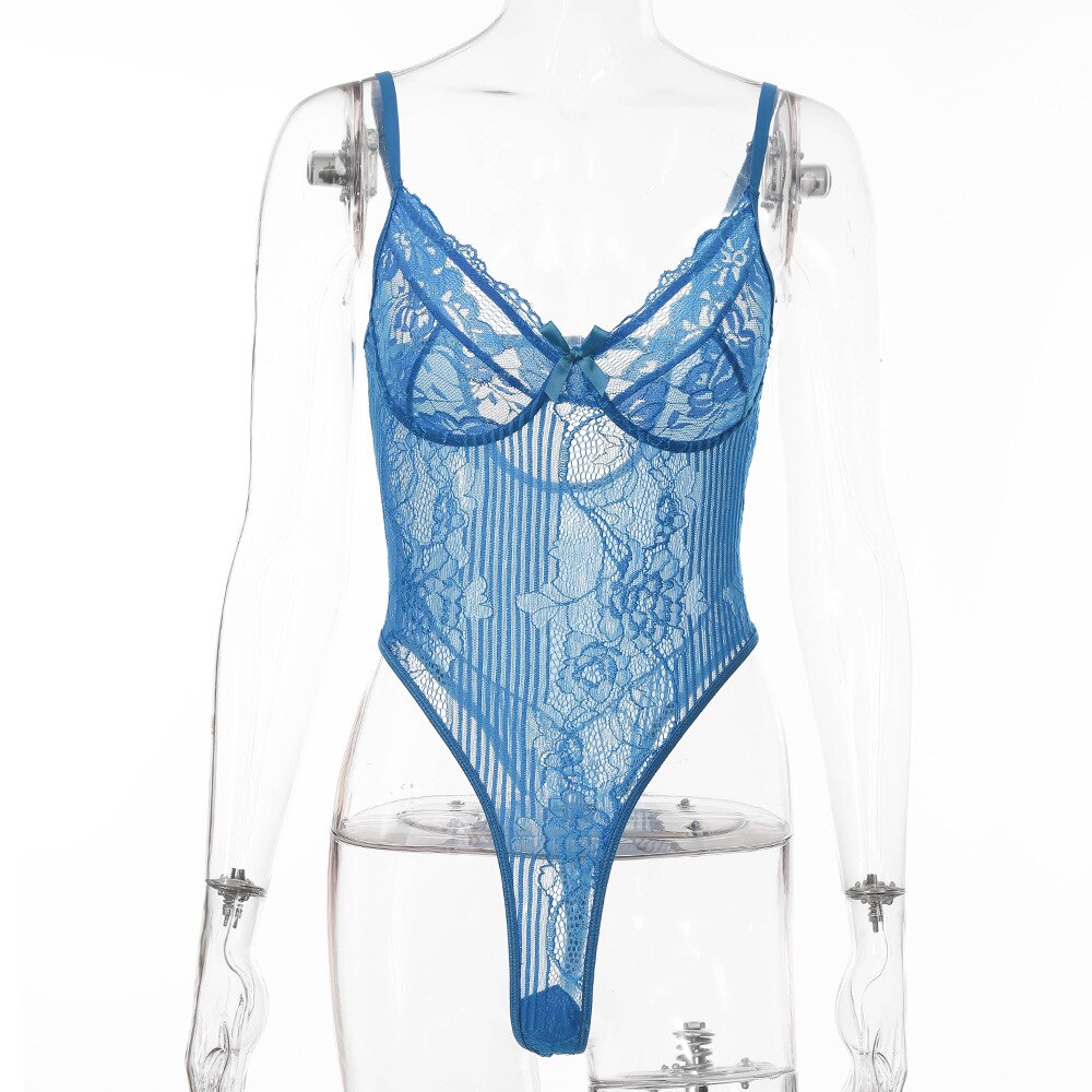 Lace Transparent Women's Bodysuit