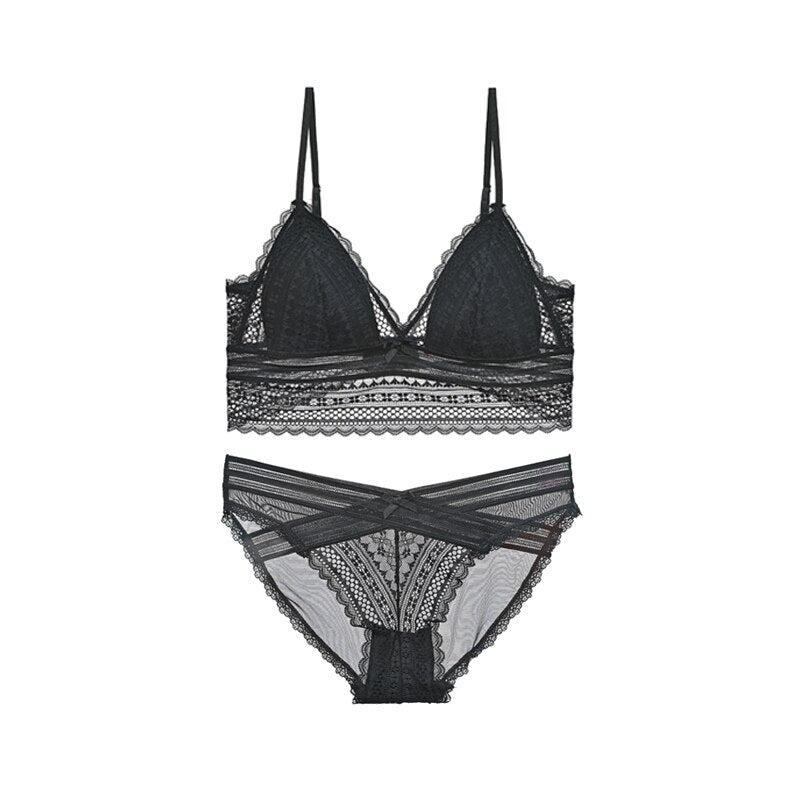 Push Up Lace Bra Set