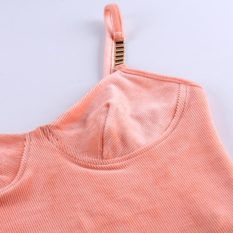 Spaghetti Strap Bodycon Bodysuit for Women