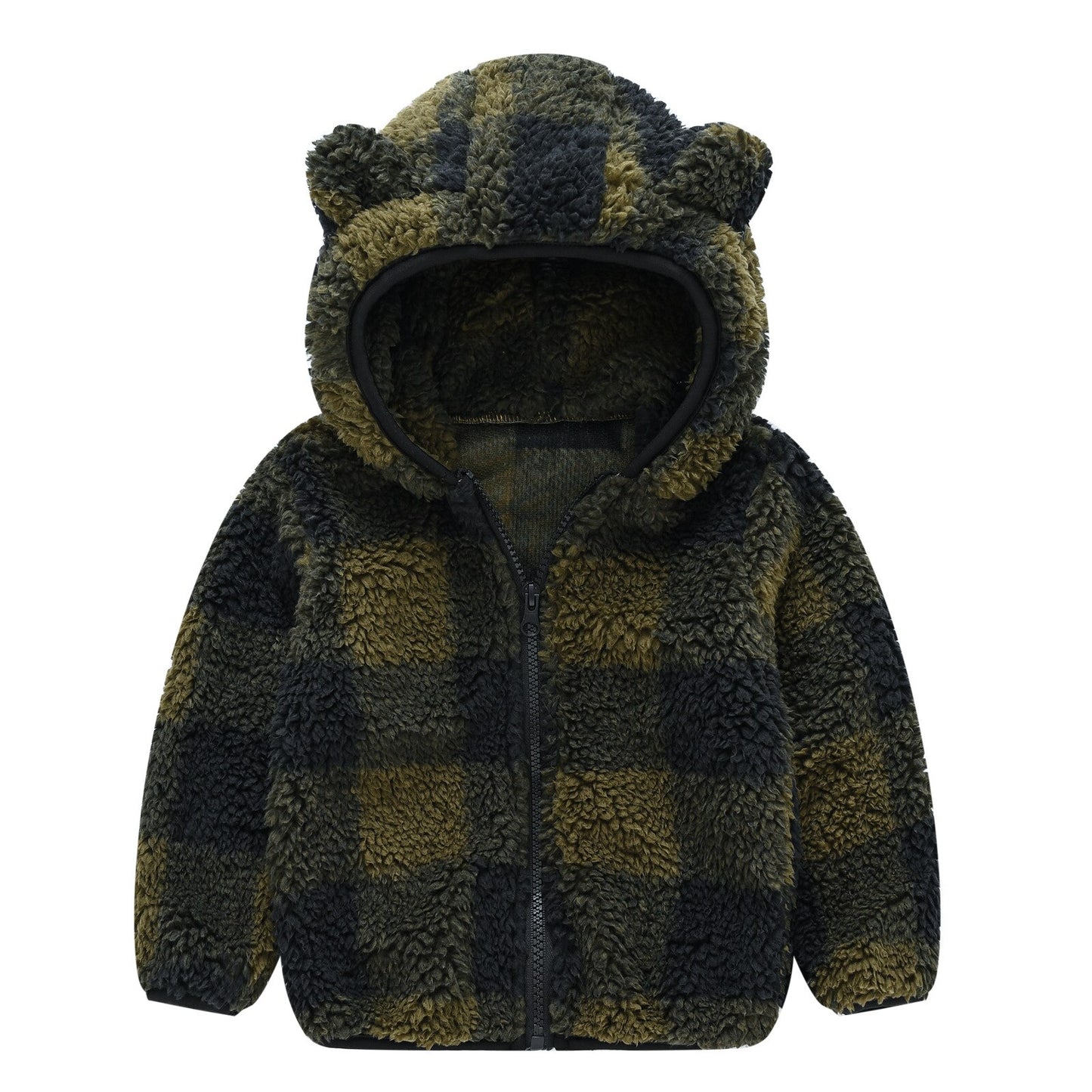 Fleece Baby Coat with Bear Ears
