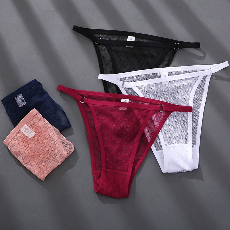 Women's Sheer Lace Panties 3 Pcs Set