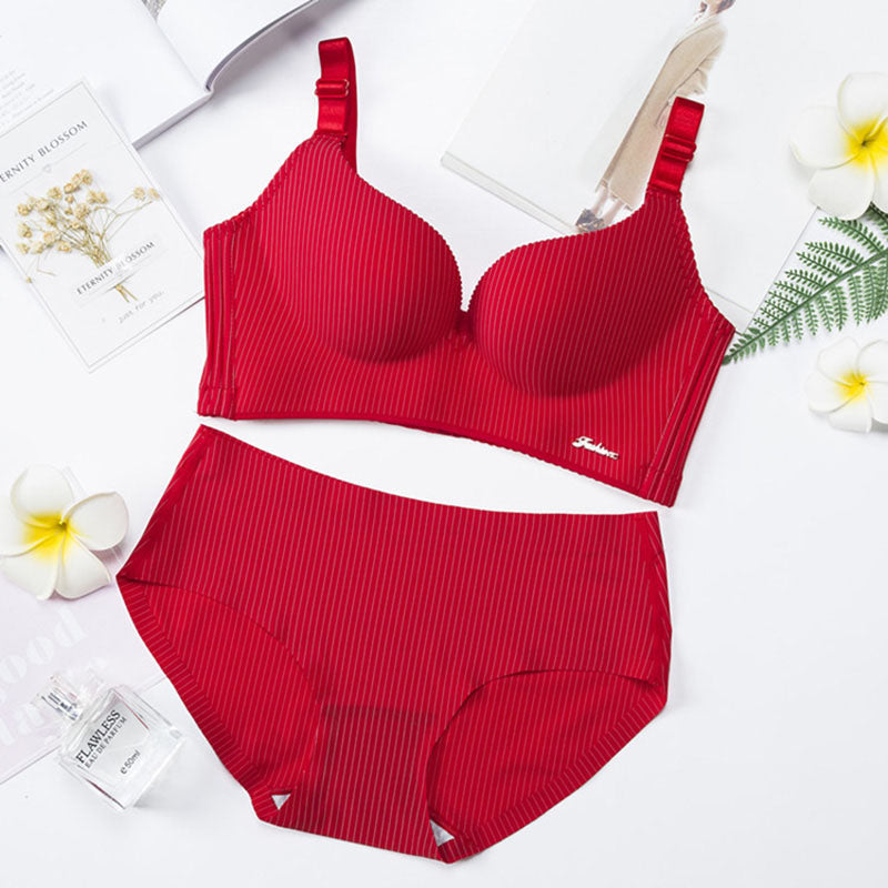 Romantic Striped Underwear Set