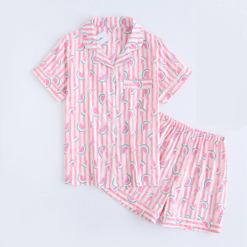 Cotton Short Sleeve Pajamas Women