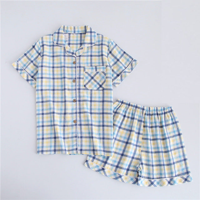 Cotton Short Sleeve Pajamas Women