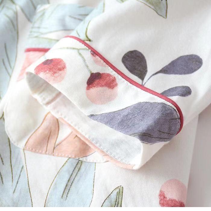 Women's Leaves Printed Pajama Set