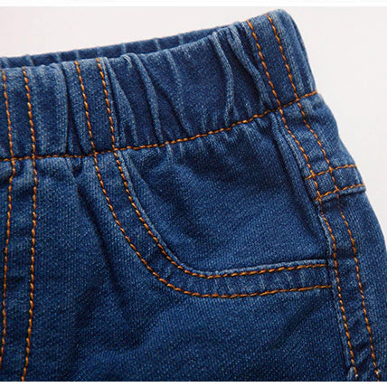 Boy's Bright Cotton Pants with Elastic Waist