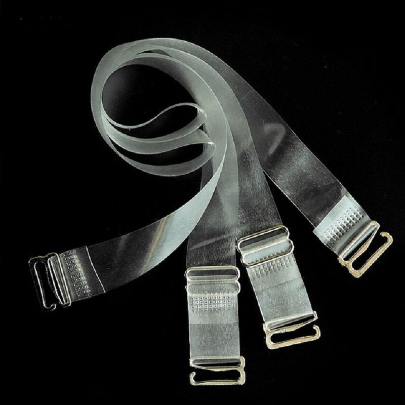 Useful Adjustable Elastic Transparent Silicone Bra Straps Set