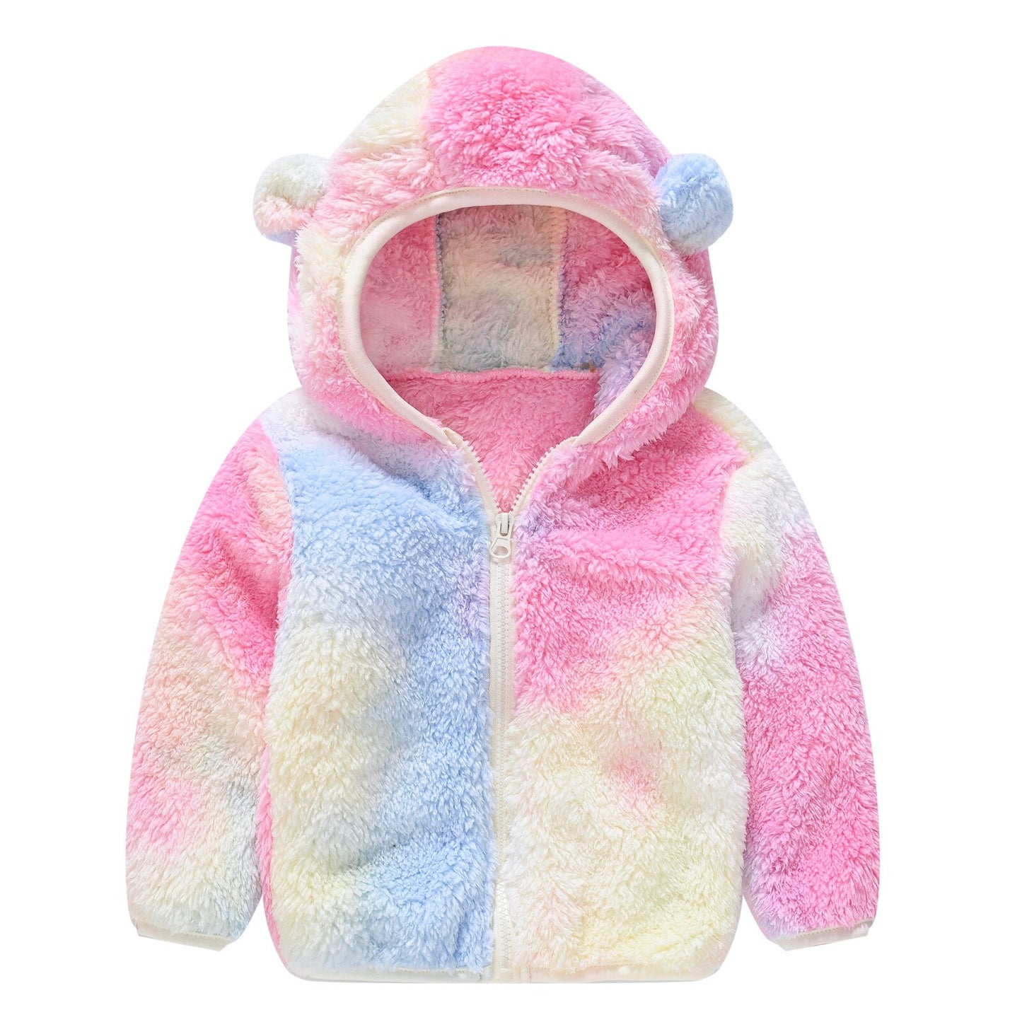 Fleece Baby Coat with Bear Ears