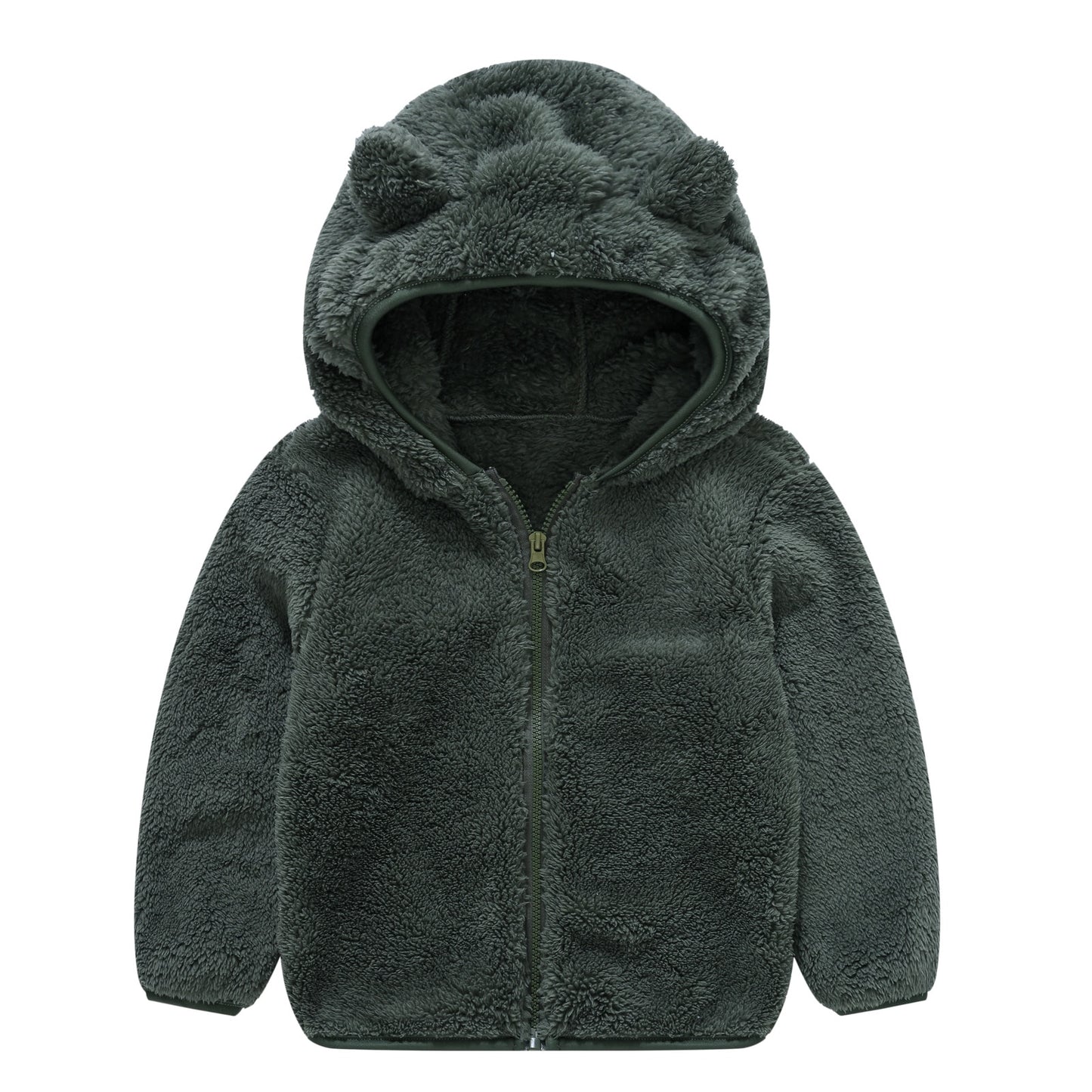 Fleece Baby Coat with Bear Ears