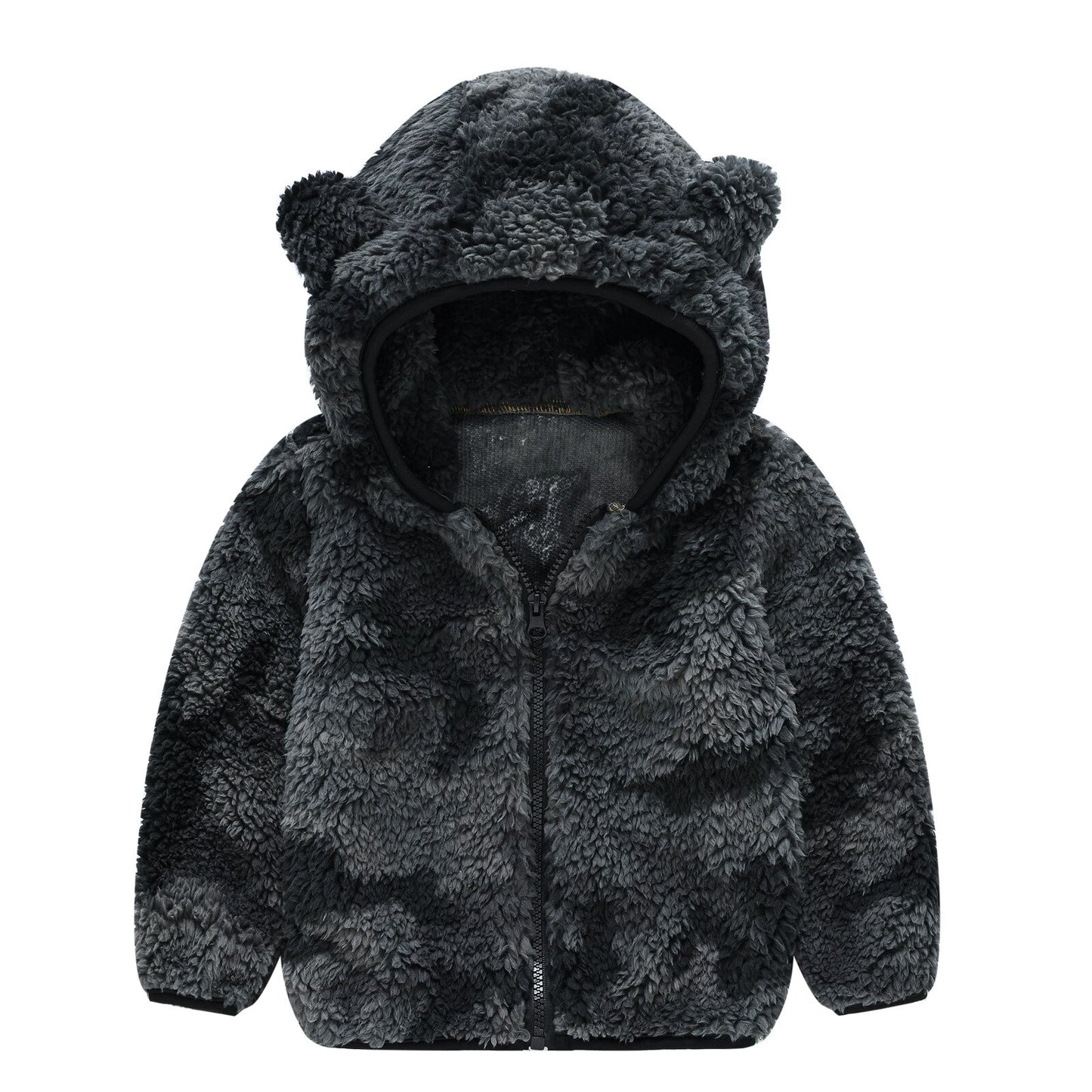 Fleece Baby Coat with Bear Ears