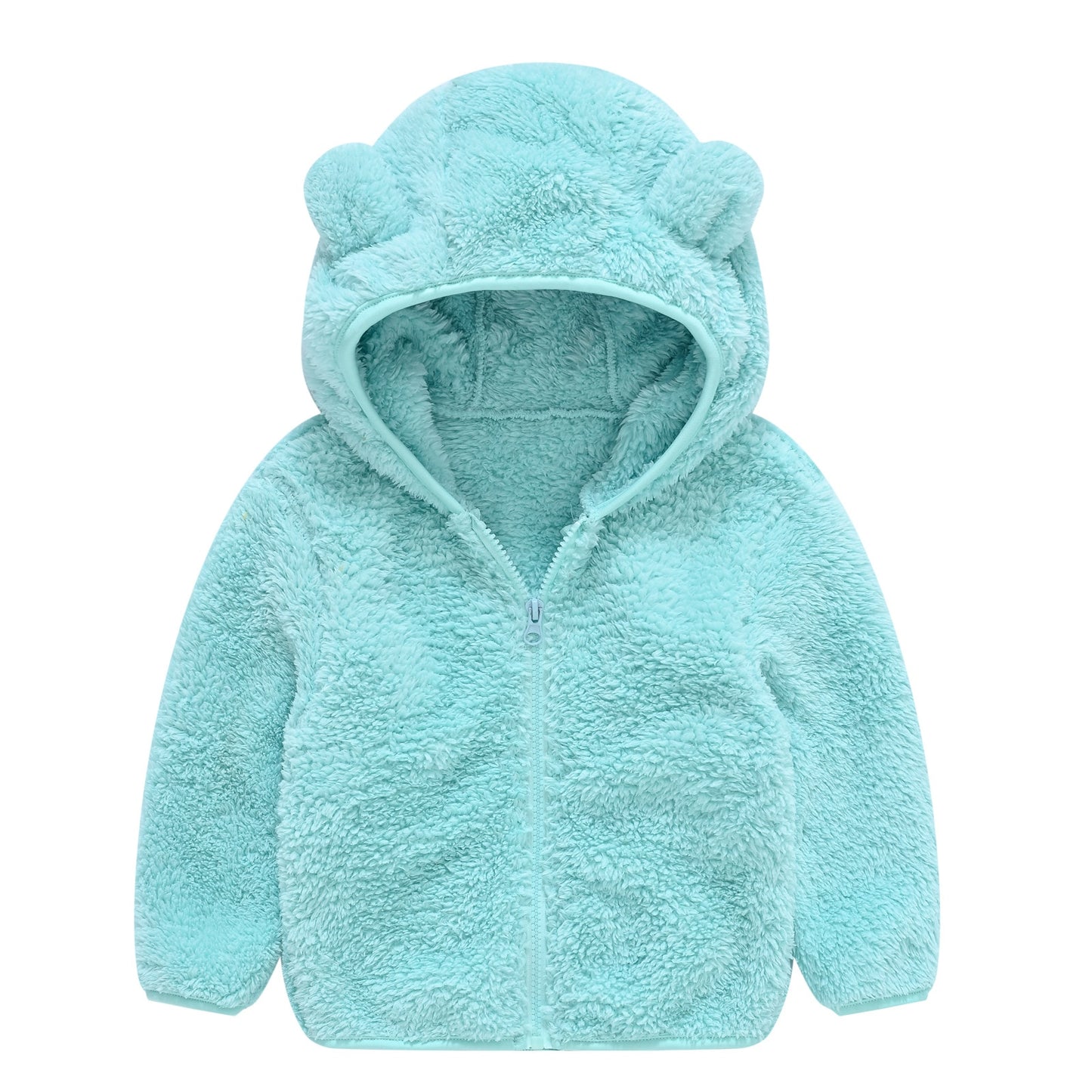 Fleece Baby Coat with Bear Ears