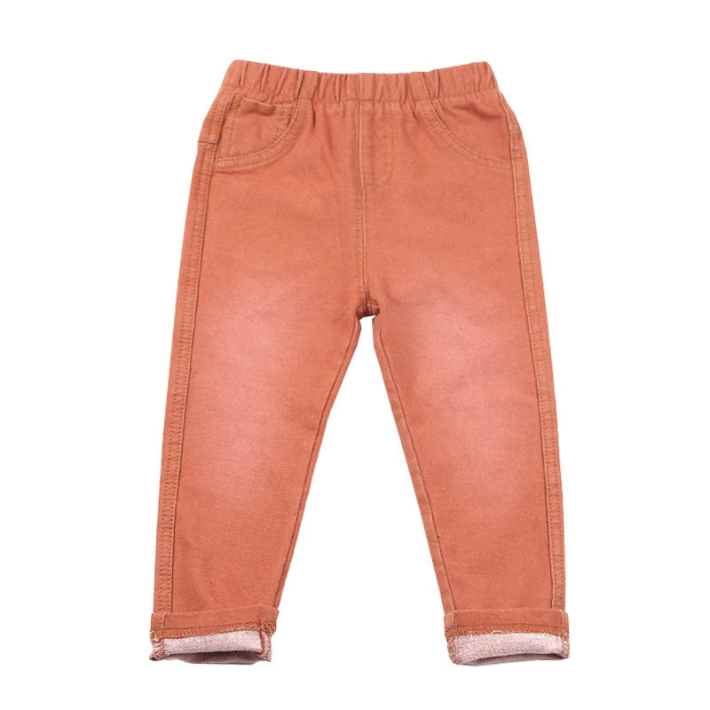 Boy's Bright Cotton Pants with Elastic Waist