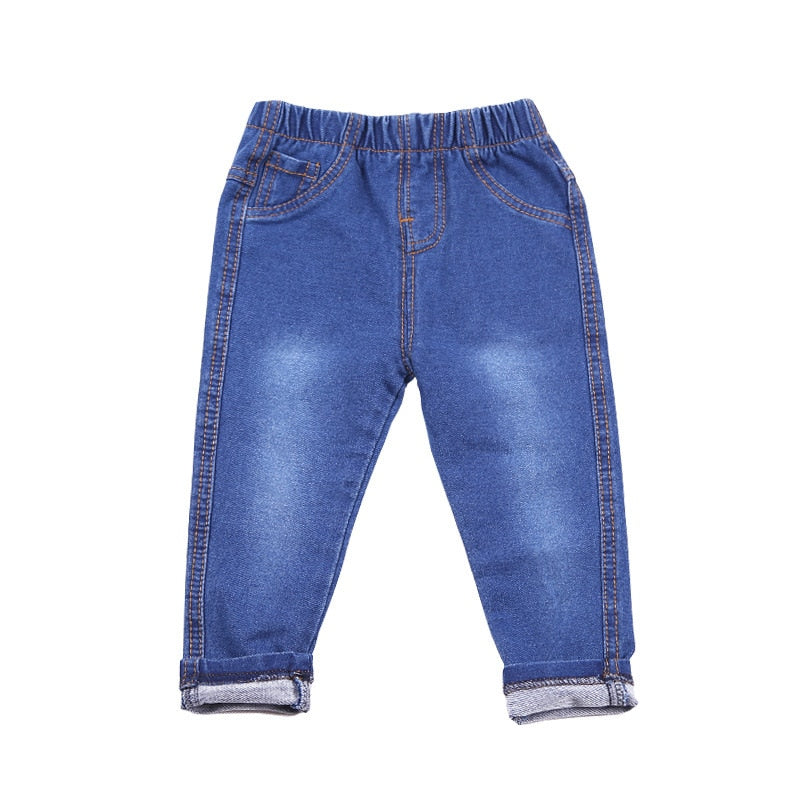 Boy's Bright Cotton Pants with Elastic Waist