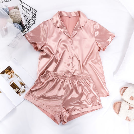 Women's Short Sleeved Casual Pajama Set