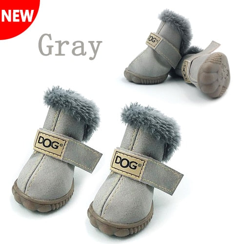 Dog's Waterproof Winter Shoes Set