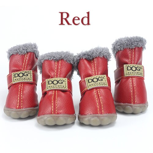 Dog's Waterproof Winter Shoes Set