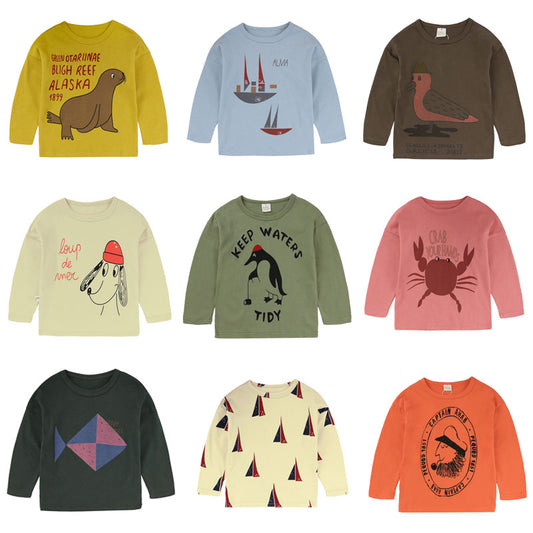 Long Sleeve Baby Shirt with Prints