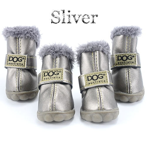 Dog's Waterproof Winter Shoes Set