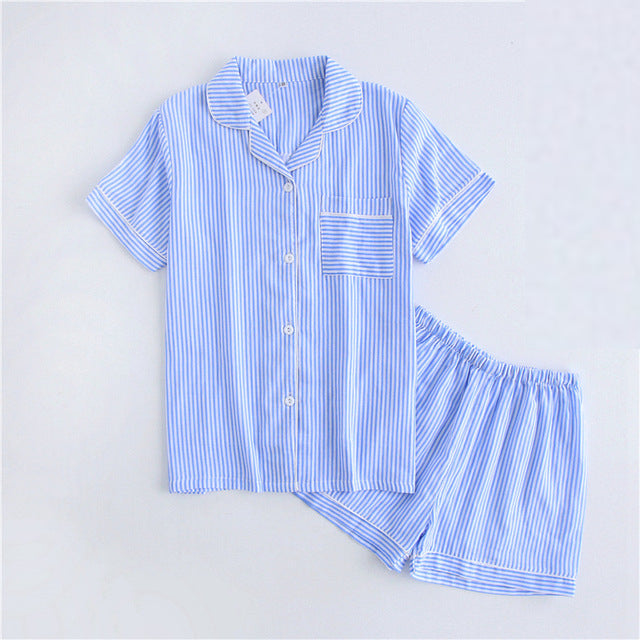 Cotton Short Sleeve Pajamas Women