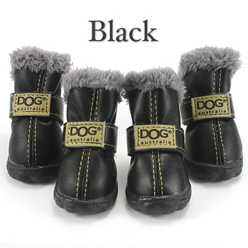 Dog's Waterproof Winter Shoes Set