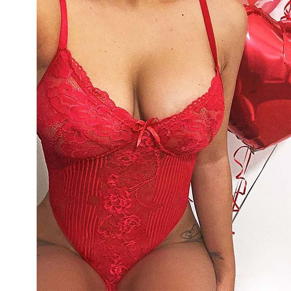 Lace Transparent Women's Bodysuit