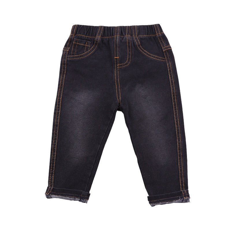 Boy's Bright Cotton Pants with Elastic Waist