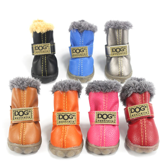 Dog's Waterproof Winter Shoes Set